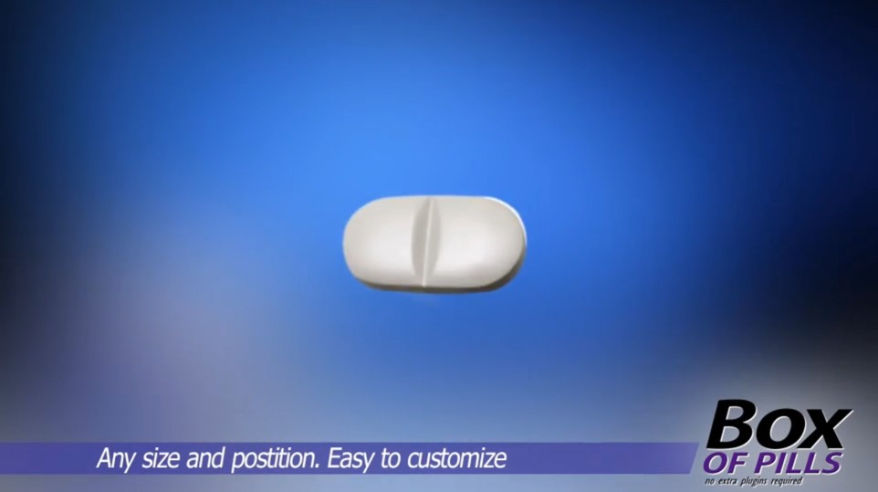 Реклама лекарств на основе 3D модели упаковки