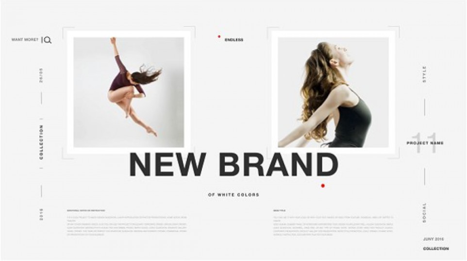 Стильное белое слайдшоу реклама магазина одежды